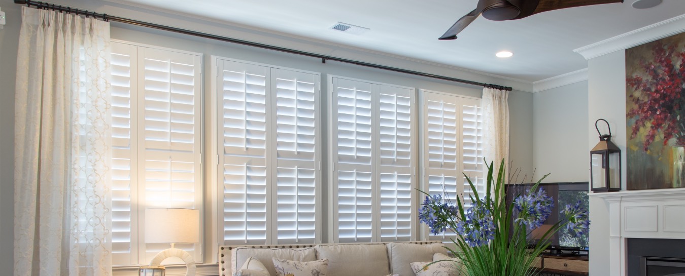 Polywood shutters in living room
